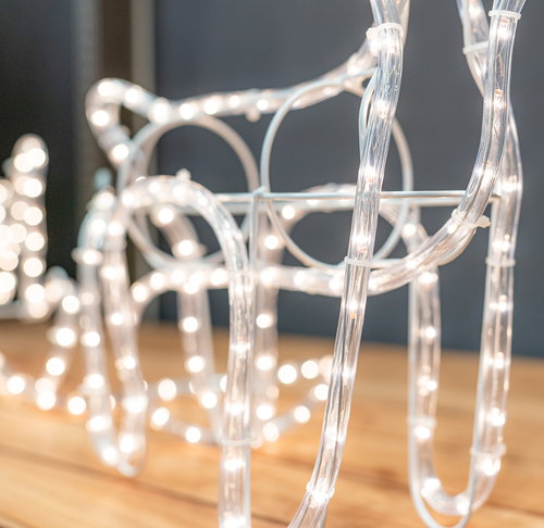 Rendier met arrenslee kerstverlichting - L - 504 led