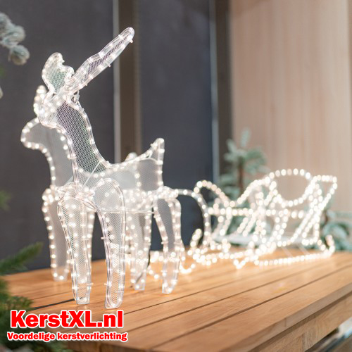 Rendieren met arrenslee kerstverlichting 1 Rendieren met arrenslee kerstverlichting