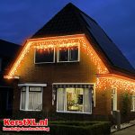 IJspegel kerstverlichting 1440 DUAL COLOR LED 30 meter amber + koud wit 8 functies en timer functie – Luksus