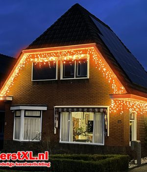 IJspegel kerstverlichting 960 LED extra warm wit (amber) 20 meter 8 functies en timer functie – Luksus