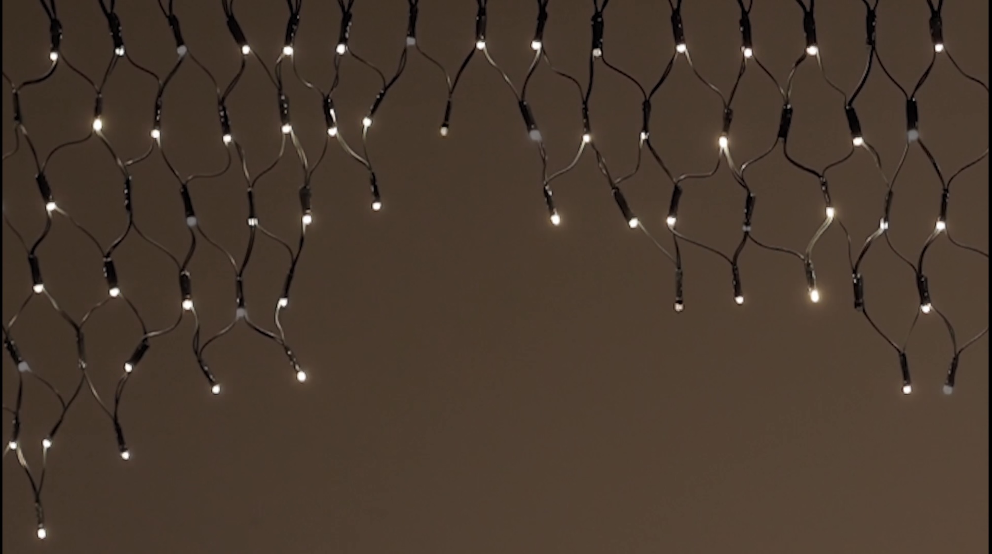 Gordijn kerstverlichting 3 meter warm wit 296 LED met flash/ twinkle functie - LUKSUS