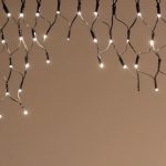 Gordijn kerstverlichting 3 meter warm wit 296 LED met flash/ twinkle functie - LUKSUS